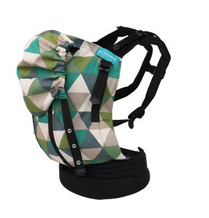 nosiljka za bebe - baby carrier Triangle theory in Green (with mesh and cover) 1
